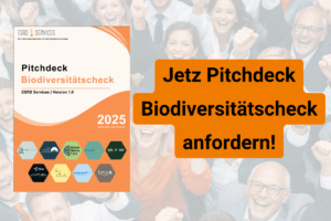 Im Pitchdeck Biodiversitätscheck stellen Beratungsunternehmen ihre Dienstleistungen zum Biodiversitätscheck vor.