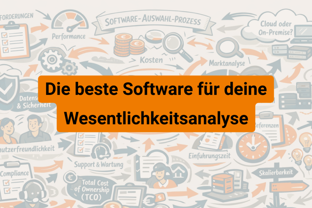 Wie wähle ich eine Softwarelösung zur Durchführung der Wesentlichkeitsanalyse aus? In diesem Leitartikel findest du eine Übersicht von +50 Wesentlichkeits­analyse-Software.