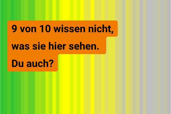 Biodiversity Stripes zeigen Verlust der Artenvielfalt, kombiniert mit Hinweis dass viele die Bedeutung nicht kennen